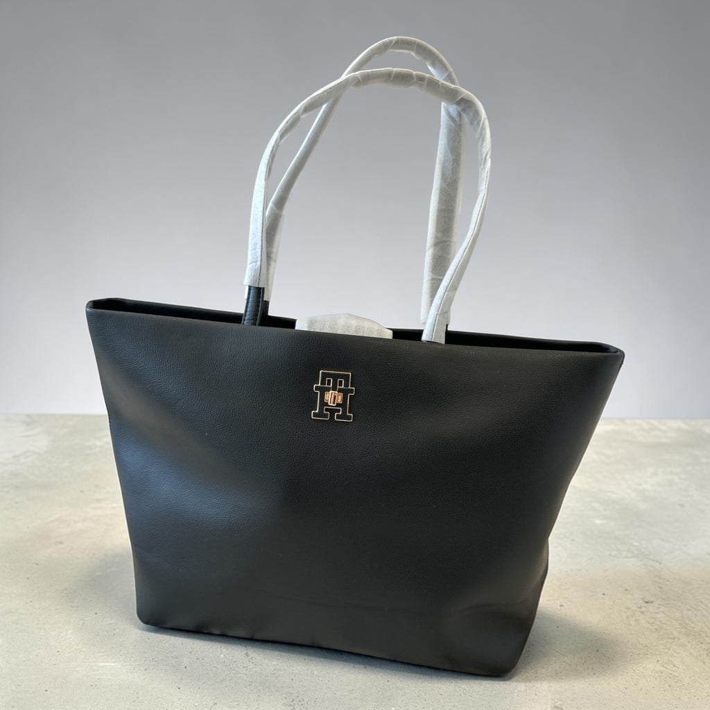 Tommy Hilfiger TH Element Tote Bag – Klasyczna Czarna Shopperka A4 Premium