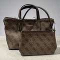 Torebka GUESS Latona Mini Tote Set – Latte/Brown