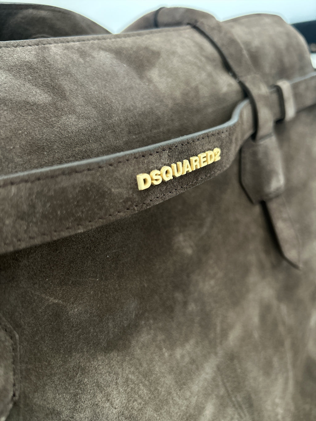 Dsquared2 Twin Shopping Bag – Ekskluzywna Zamszowa Torba Typu Shopper