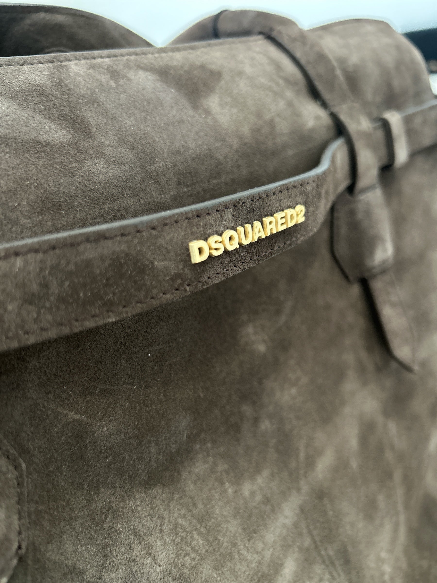 Dsquared2 Twin Shopping Bag – Ekskluzywna Zamszowa Torba Typu Shopper